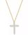 颜色: Yellow Gold, Macy's | Diamond Cross Pendant Necklace (1/2 ct. t.w.) in 14k White or Yellow Gold, 16" + 2" extender