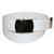 颜色: white, CTM | Kids' Cotton Adjustable Belt with Brass Military Buckle (Pack of 2)