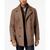 color Medium Brown, Kenneth Cole | Men's Double Breasted Wool Blend Peacoat with Bib