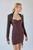 商品Urban Outfitters | UO Jezebel Corset Ribbed Mini Dress颜色Brown