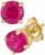 颜色: Ruby, Macy's | Birthstone Stud Earrings in 14k Gold or 14k White Gold