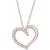 商品第3个颜色Rose/Silver, Macy's | Diamond Heart Pendant Necklace (1/2 ct. t.w.) in Sterling Silver, 16 inches + 2 inch extender