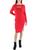 Planet Gold | Juniors Womens Cut-Out Knee Sweaterdress, 颜色true red