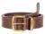 颜色: Brown/Brass Finish, Carhartt | Bridle Leather Debossed Metal Keeper Belt