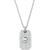 商品Michael Kors | Sterling Silver or 14K Gold-Plated Sterling Silver Pave Dog Tag Necklace颜色Sterling Silver