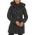 商品Tommy Hilfiger | Petite Faux-Fur-Trim Hooded Belted Puffer Coat, Created for Macy's颜色Black