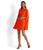 color Vivid Tangerine, Ralph Lauren | Cape Georgette Cocktail Dress