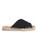 商品CASTAÑER | Palmera Flat Canvas Espadrille Sandals颜色BLACK