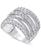 颜色: Sterling Silver, Macy's | Diamond Multi-Row Crossover Statement Ring (1 ct. t.w.) in Sterling Silver