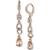 商品Givenchy | Gold-Tone Interlocking Circle & Pear-Shape Crystal Linear Drop Earrings颜色Silver