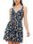 Planet Gold | Juniors Womens Knit Floral Mini Dress, 颜色moonlit ocean