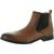 商品Steve Madden | Steve Madden Mens Afinity Leather Textured Chelsea Boots颜色Cognac Leather