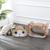 颜色: orange/blue, THE LICKER STORE | Opal 19" Modern Cardboard Happy Cat Head 2-in-1 Cat Cave Scratcher with Built-In Bell Toys and Catnip, Muted Pink/Cream