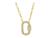 Sterling Forever | Pave CZ Carabiner Lock Necklace, 颜色Gold