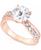 颜色: Rose Gold, Badgley Mischka | IGI Certified Lab Grown Diamond Engagement Ring (3 ct. t.w.) in 14k Yellow, White or Rose Gold