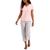 商品Charter Club | Women's Cotton Essentials T-Shirt & Cropped Pants Sleep Set, Created for Macy's颜色Gray Heather Rose