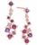 颜色: Rose Gold, Macy's | Multi-Gemstone Cluster Drop Earrings (5/8 ct. t.w.) in 14k Gold-Plated Sterling Silver