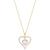 颜色: White Sapphire, Macy's | Birthstone Gemstone & Diamond Accent Heart 18" Pendant Necklace in 14k Gold-Plated Sterling Silver