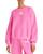 color Pink Glo, Alexander Wang | Essential Terry Crew Sweatshirt with Puff Paint Logo