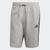 Adidas | Men's adidas Essentials Fleece 3-Stripes Shorts, 颜色medium grey heather / black