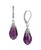 颜色: Purple, 2028 | Silver-Tone Crystal Faceted Drop Earrings