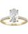 颜色: Gold, Charles & Colvard | Moissanite Oval Engagement Ring (2-1/2 ct. t.w. DEW) in 14k White Gold or 14k Yellow Gold