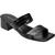 商品Marc Fisher | Marc Fisher Womens Yori Faux Leather Slip On Slide Sandals颜色Black/Crocodile