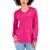 商品Karen Scott | Women's V-Neck Front-Cable Sweater, Created for Macy's颜色Raspberry