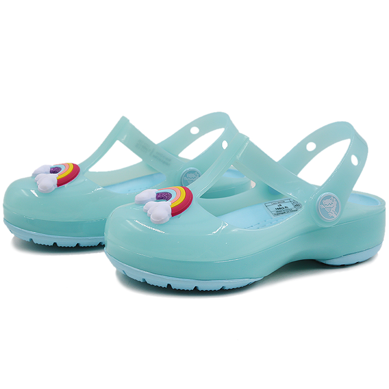 color 205534-4O9/冰蓝, Crocs | Isabella Charm Clog K伊莎贝拉奇趣小克骆格儿童休闲凉鞋