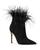 Michael Kors | Women's Whitby Feather Trim Pointed Toe Booties, 颜色Black