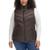 颜色: Chocolate, Charter Club | Women's Plus Size Packable Hooded Puffer Vest, Created for Macy's