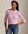 颜色: Carmel Pink, Ralph Lauren | Women's Cable-Knit Cotton Crewneck Sweater