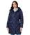 Michael Kors | Hooded Long Quilt Puffer M426079C68, 颜色Midnight Blue