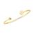颜色: D, Sarah Chloe | Initial Elle Cuff Bangle Bracelet in 14K Gold-Plated Sterling Silver