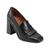 商品Marc Fisher | Women's Hamish Block Heel Square Toe Dress Loafers颜色Black