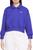 商品NIKE | Nike Women's Sportswear Phoenix Fleece 3/4-Sleeve Crop Polo Sweatshirt颜色Lapis