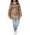 Calvin Klein | Women's Hooded Chevron Packable Down Jacket (Standard and Plus), 颜色Shine Taupe