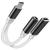 颜色: black, Fresh Fab Finds | USB-C to 3.5mm Audio Charging Adapter - Metal Shell, Headphone Jack Splitter, Charger