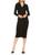 ALEXIA ADMOR | Ribbed Knit Button Midaxi Bodycon Dress, 颜色BLACK
