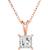 商品第1个颜色Rose Gold, TruMiracle | Diamond Princess 18" Pendant Necklace (1/2 ct. t.w.) in 14k White, Yellow, or Rose Gold