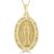 颜色: white gold, Pompeii3 | 14k White or Yellow Gold Mother Mary Pray For Us Pendant Necklace 1" Tall 5Grams