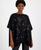 颜色: Anne Black, Anne Klein | Women's Sequin-Detail Poncho Top