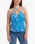 颜色: diva blue, Bebe | BEBE Women's Sequin Chiffon Cross Neck Blouse