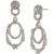 商品Givenchy | Rose Gold-Tone Crystal Oval Double Drop Earrings颜色Silver