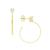 商品Essentials | Cubic Zirconia C Hoop Post Earring in Silver Plate or Gold Plate颜色Gold-Tone