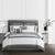 颜色: Grey, Chic Home Design | Golda 9 Piece Comforter And Quilt Set Hotel Collection Design Fish Scale Pattern Bed In A Bag TWIN XL
