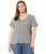 商品Madewell | Plus Whisper Cotton V-Neck Tee颜色Heather Iron