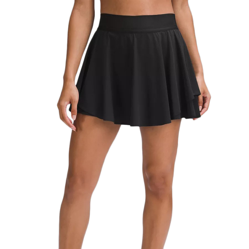 Lululemon | 露露乐蒙 女尼龙自带安全裤口袋运动短裙（六色可选）, 颜色黑色
