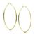 商品Essentials | Oval 3" Extra Large Hoop Earrings  in Silver-Plate颜色Gold