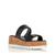 商品Steve Madden | Steve Madden Womens Defuse Cork Espadrille Platform Sandals颜色Black Leather